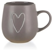 Cană din ceramică Banquet HEART 500 ml, maro