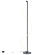 Lampă de podea modernă neagră, incl. LED, cu dimmer în 3 trepte - Twirl