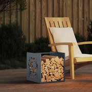 vidaXL Suport pentru lemne de foc Antracit Oțel laminat la rece