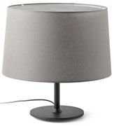 Lampa de masa abajur textil 48cm WINDSOR negru, gri