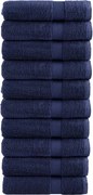 vidaXL Prosoape de duș premium, SOLUND 10buc bleumarin 70x140cm 600 gsm