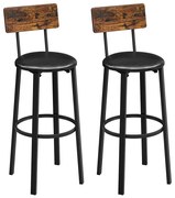 Scaun de bar AVEN maro/negru