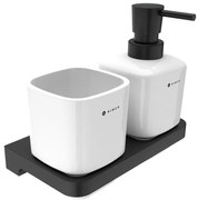 Dozator de săpun și suport de periuțe de dinți de perete NIMCO MAC 2905831K-T-90 MAYA 320 mm