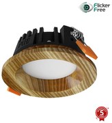 Corp de iluminat LED încastrat RONDO LED/3W/230V 4000K d. 9 cm lemn masiv frasin APLED