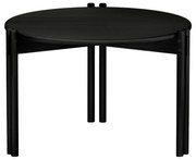 Măsuță de cafea neagră rotundă din lemn masiv de pin ø 60 cm Sticks – Karup Design