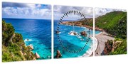 Tablou - Sardinia (cu ceas) (90x30 cm)