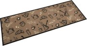 vidaXL Covor de bucătărie lavabil Morning, maro, 60x180 cm, catifea