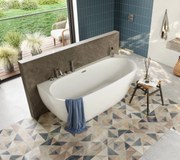 Cada de baie freestanding Spatio Sari, acril, alb, 160x80 cm