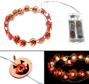 Lanț luminos LED Halloween, 2 m, alb cald, cubaterii