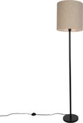 Lampă de podea modernă neagră cu abajur bouclé bej 40 cm - Simplo