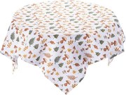 decoDoma Fată de masă centrală cu imprimeu CIUPERCI 85 x 85 cm