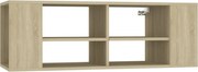 vidaXL Dulap TV montat pe perete, stejar Sonoma, 102x35x35 cm, PAL