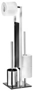 WENKO RIVALTA 22983100 - Perie WC 18 x 70 cm, inox/argintiu-negru