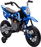 AIYAPLAY Motocicletă Electrică pentru Copii cu Roți Detașabile, Suspensii, Sunete și Indicator de Încărcare, Albastru | Aosom Romania