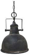 Lampă suspendată din metal, finisaj negru antichizat, H26 x D24 cm, Factory