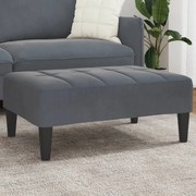 vidaXL Taburet, gri închis, 77x55x31 cm, catifea