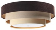Lustr TRINITI 2xE27/60W/230V maro/bej/auriu