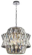 Lustră de cristal pe lanț CROWN 12xE14/40W/230V crom