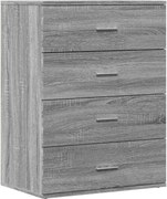 vidaXL Servantă, gri sonoma, 60x39x80 cm, lemn prelucrat