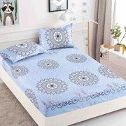 Lenjerie de pat 3 cu elastic 100% bumbac - a739 de la Onesleep