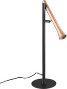 Veioză neagră/aurie LED cu abajur din metal (înălțime 53 cm) Fiato – Trio