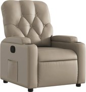 vidaXL Fotoliu rabatabil, cappuccino, piele ecologică