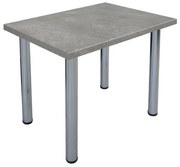 Masa cu picioare crom si blat beton 38mm