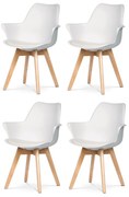 Set de scaune de sufragerie CT-771 WT, 4 buc