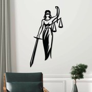 DUBLEZ | Decorațiune din lemn pentru perete  - Zeița Dreptății