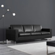 Canapea Herold, cu trei locuri, neagra