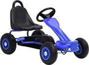 vidaXL Mașinuță kart cu pedale și roți pneumatice, albastru