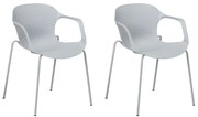 Set 2 buc. scaune pentru sufragerie Elbasan (gri deschis). 1009838