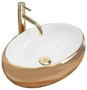 Lavoar alb/auriu pe blat Rea Linda Gold White 48,3 cm