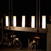 Candelabru din fier forjat cu 5 surse de lumina, design industrial HL 2547