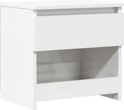 vidaXL Noptieră, alb extralucios, 40x30x39 cm, lemn prelucrat