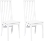 vidaXL Scaune de sufragerie 2 buc Cauciuc din lemn masiv alb