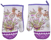 Set 2 manusi alb-violet cu magnet LAVANTA HAMPER