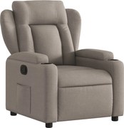 vidaXL Fotoliu rabatabil, gri taupe, material textil