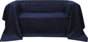 vidaXL Husă din velur micro-fibră pentru canapea, 270 x 350 cm, bleumarin