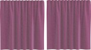 vidaXL Perdele Voile cu Bucle 2 buc Violet 140x140 cm