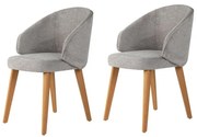 Set de scaune de sufragerie Bentley Grey and DarkOak, 2 buc.