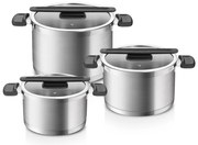 Set de vase pentru gătit 6 buc. din oțel inoxidabil Compact – Tescoma