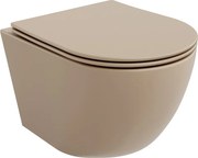 Mexen Lena vas WC Rimless cu capac cu cădere lentă slim, duroplast, cappuccino mat - 30224064