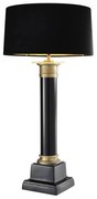 Veioza, lampa de masa LUX neagra, finisaj brass, H-83cm, Monaco 101640 HZ