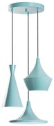 Lustră suspendată pe cablu TOM, 3 x E27, 40 W, 230 V, albastră