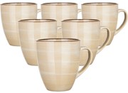 Set de 6 căni din ceramică Banquet PALAS , 400 ml,crem,