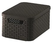 Cutie de depozitare maro închis din plastic cu capac 20x29x14 cm Style – Curver