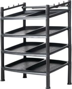 Raft pentru pantofi 4 etaje Black 52 x 34 x 67 cm