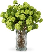 Buchet artificial LUX din 36 fire Hortensii verzi, Hydrangeas snowball
