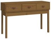 vidaXL Masă consolă, maro miere, 114x40x75 cm, lemn masiv de pin